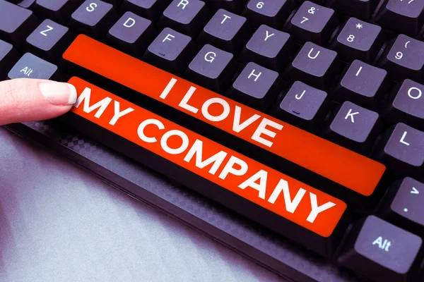Didascalia Concettuale Love Company Business Concept Racconta Perché Ammirare Proprio — Foto Stock