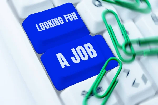 Text Der Inspiration Für Die Suche Nach Einem Job Zeigt — Stockfoto