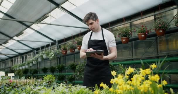 Digital Flower Shop Effizientes Bestandsmanagement Mit Technologie — Stockvideo