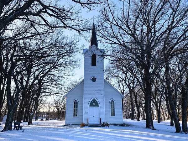 Sunset on this old historic country church