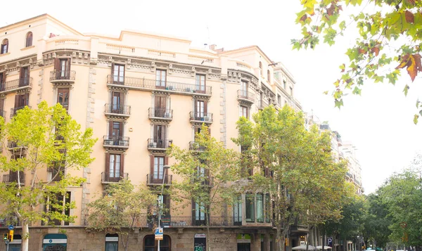 Βαρκελώνη Καταλονία Ισπανία Οκτωβρίου 2022 Θέα Οδών Και Κτιρίων Στη — Φωτογραφία Αρχείου