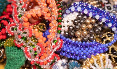 Beads, Jewelry, beads necklaces, close-up view