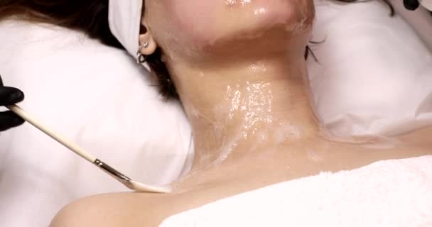 Procedimento Beleza Cosmetology Jovem Mulher Cuidados Com Pele Tratamento Rejuvenescimento — Vídeo de Stock
