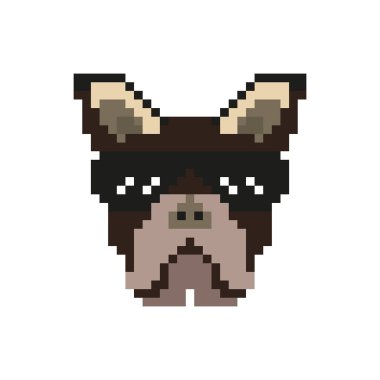 vektör piksel sanat köpeği kafası