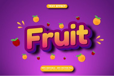 Düzenlenebilir meyve metin efekti