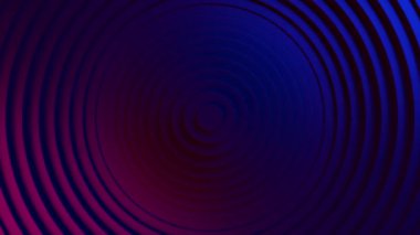 Deep blue and purple neon abstract pattern of circles with displacement effect.Abstract Seamless loop background. Ultra HD 4K 3840x2160 animation.