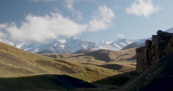 Вид Засніжений Гірський Пік Високоякісні Кадри — стокове відео