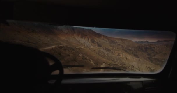 Sahadaki Arabanın Penceresinden Manzara Yüksek Kalite Görüntü — Stok video
