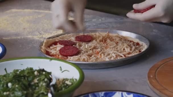 Benamkan Diri Anda Dalam Dunia Kuliner Keunggulan Sebagai Tangan Terampil — Stok Video
