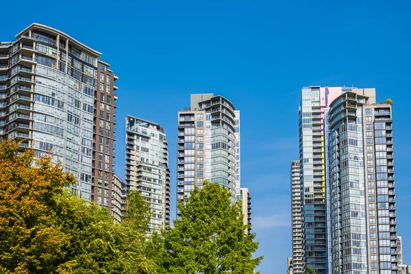 Modern Apartmanházak Vancouver Belvárosában Vancouver House Felhőkarcoló Központ Modern Építészet — Stock Fotó