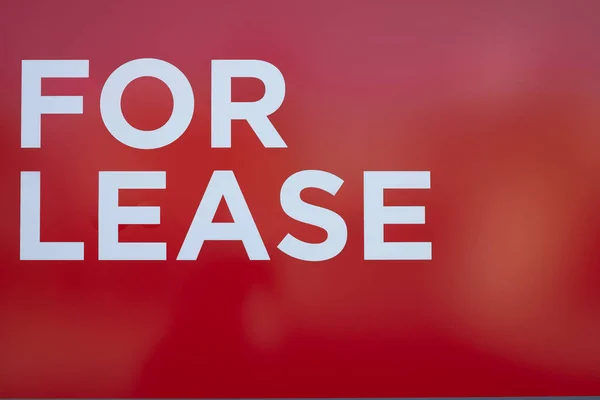 Znak Dzierżawy Czerwonym Tle Znak Dzierżawy Tablicy Znak Leasingu Promuje — Zdjęcie stockowe