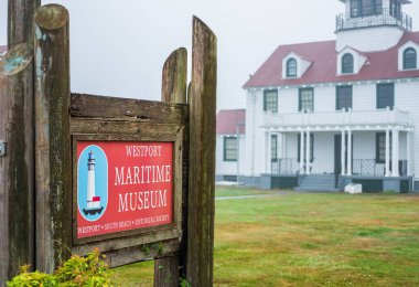 Westport Griler Limanı Deniz Müzesi Puget Sound Washington State Pacific Kuzeybatı ABD. Westport Washington, Washington-6 Ağustos 2023 tarihindeki Long Beach Yarımadası 'nın en kuzeybatısında yer almaktadır.