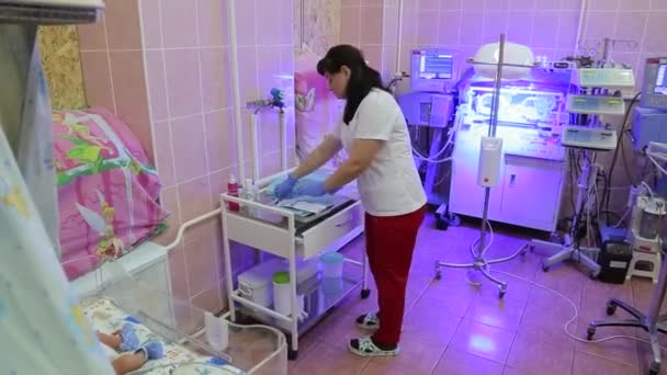 Kharkiv Ucraina Agosto 2022 Unità Perinatale Incubatrice Neonati Neonati Prematuri — Video Stock