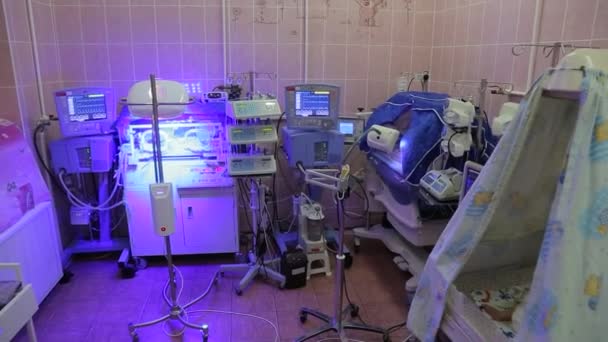 Kharkiv Ucraina Agosto 2022 Dipartimento Terapia Post Intensiva Neonati Allattamento — Video Stock