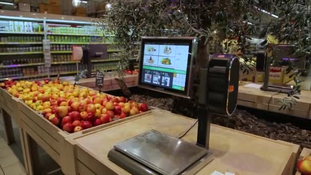 Kyiv Ukraine Ιανουαριου 2022 Τμήμα Λαχανικών Του Σούπερ Μάρκετ Σούπερ — Αρχείο Βίντεο