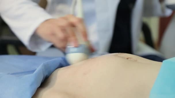 Prenatal Ultralydundersøkelse Ultralydundersøkelse Fosteret Til Gravid Kvinne Ultralydskanner – stockvideo
