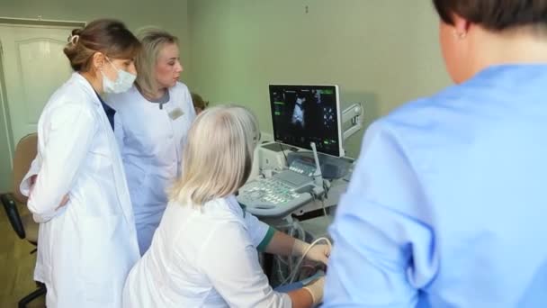 Kyiv Ukraine February 2022 Amniocentesis Аналіз Амніотичної Рідини Ультразвукове Обстеження — стокове відео