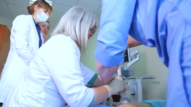 Kyiv Ukraine February 2022 Amniocentesis Amniotic Fluid Test Ultrasound Examination — Stockvideo
