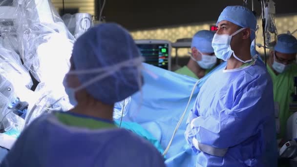 Istanbul Turquia Março 2017 Sala Cirurgia Robótica Robô Para Operações — Vídeo de Stock