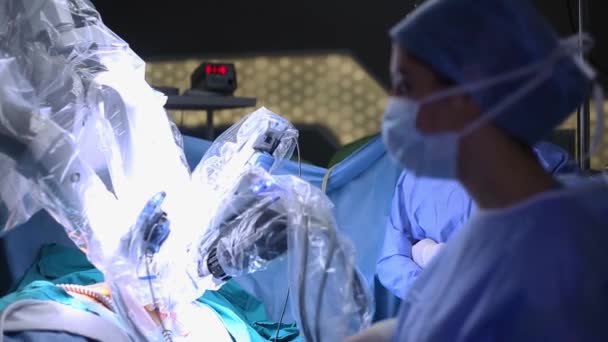 Istanbul Turkey Března 2017 Operačním Sále Robotické Chirurgie Robot Pro — Stock video