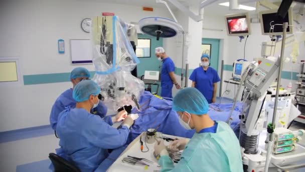 Kiew Ukraine Mai 2023 Operation Gehirn Ein Team Von Chirurgen — Stockvideo