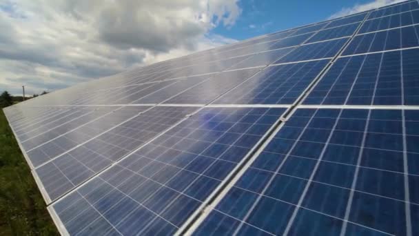 Сонячні Панелі Які Використовуються Отримання Електроенергії Від Сонячного Світла Проти — стокове відео