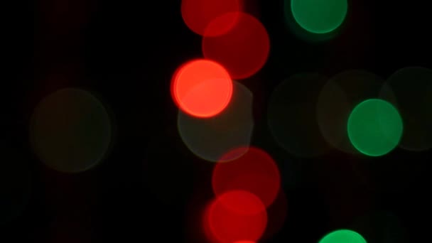 Noel Işıkları Noel Ağacı Çelenklerinin Işıkları Söndü Noel Ağacı Işıkları — Stok video