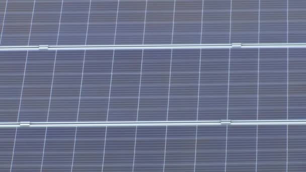 Set Vidéo Panneaux Solaires Hiver Sur Terrain Plante Solaire Hiver — Video