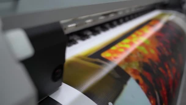 Impresión Plotter Servicios Impresión Impresión Plotter Imprime Imagen — Vídeos de Stock