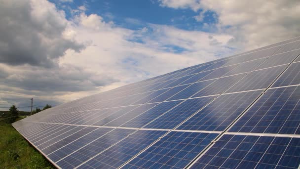 Painéis Solares Instalados Uma Área Rural Central Energia Solar Campo — Vídeo de Stock