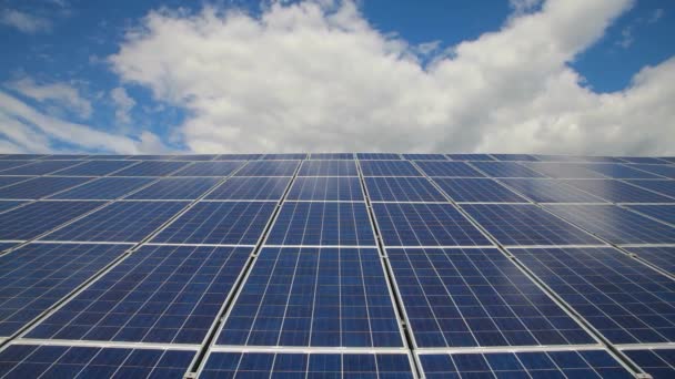 Solar Panels Installed Rural Area Solar Power Plant Field — Stock Video
