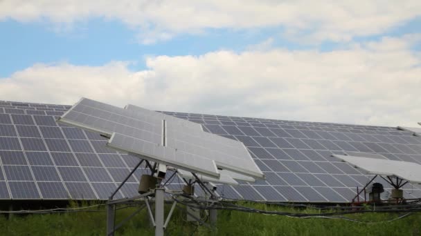 Paneles Solares Instalados Una Zona Rural Planta Solar Campo — Vídeo de stock