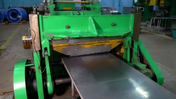 Factory Hydraulic Press Stamping Sheet Steel Parts Hydraulic Press Stamping — Stock Video