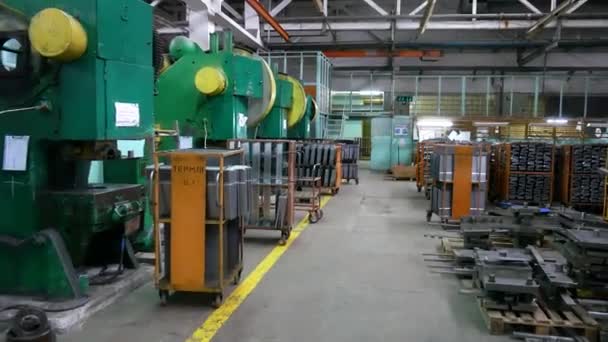 Obszary Produkcyjne Warsztaty Zakładu Stare Urządzenia Maszyny Zakładzie Roślina Jest — Wideo stockowe