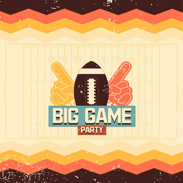 Big Game party invitation Super Bowl tournament February American football bowl tournament Football field