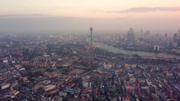 Drohne Aus Der Luft Aufnahmen Von Der Stadt Colombo Hauptstadt — Stockvideo