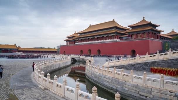 2019 China Tempo Lapso Cidade Proibida Pequim China Zoom — Vídeo de Stock