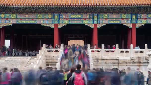 2019 China Time Lapse Forbidden City Beijing China Zoom — Stock Video