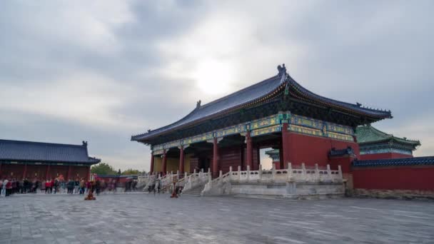 2019 Chine Time Lapse Peuple Errent Dans Temple Ciel Week — Video