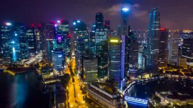 Singapur 'daki Marina Körfezi Sands' in 4k 'lık video görüntüsü..