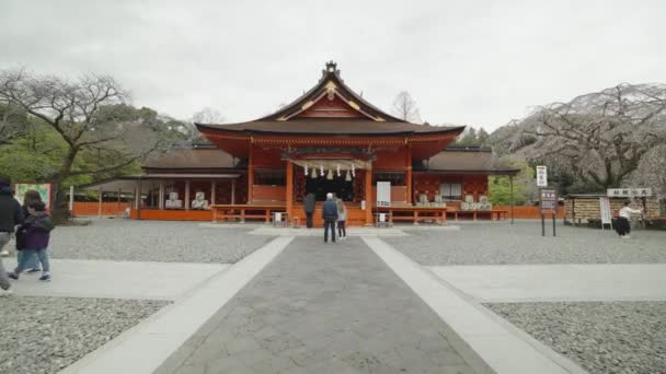 Fujinomiya Fujinomiya Fujisan Hongu Sengen Taisha Tapınağı Fujinomiya Shizuoka Japonya — Stok video