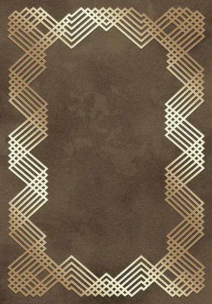 brown background with a pattern and a frame