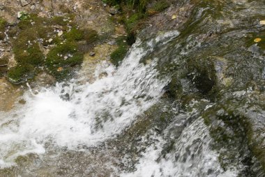 Tatra Mountains. View of the mountain river, waterfall in the mountains.