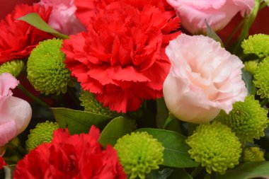 Beautiful spring flowers on white background. Festive floral composition gift boxes. Valentine's day, Womens day, mothers day greeting card . Top view flat lay.