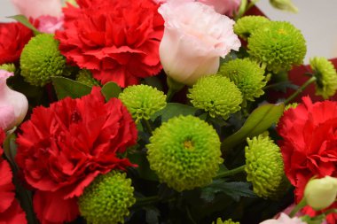 Beautiful spring flowers on white background. Festive floral composition gift boxes. Valentine's day, Womens day, mothers day greeting card . Top view flat lay.