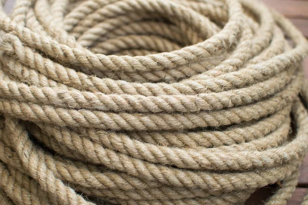 Джутова Мотузка Вид Джутової Мотузки — стокове фото
