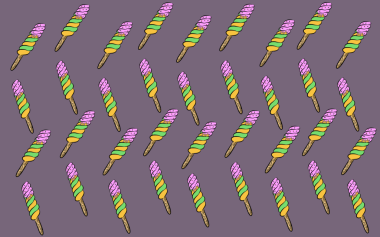 Tasarımınız için sevimli dondurma deseni çizimi