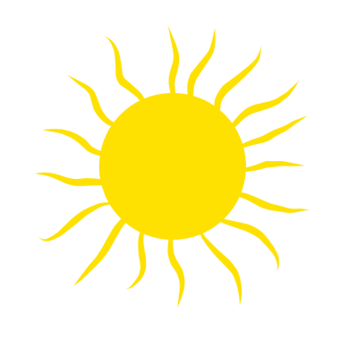 Yaz güneşi gökyüzünde