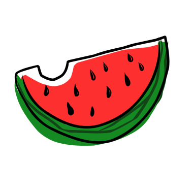 Yaz suyu karpuz illüstrasyonu