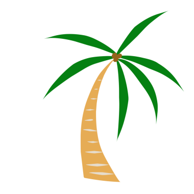 Yaz palmiyesi çizim yapar